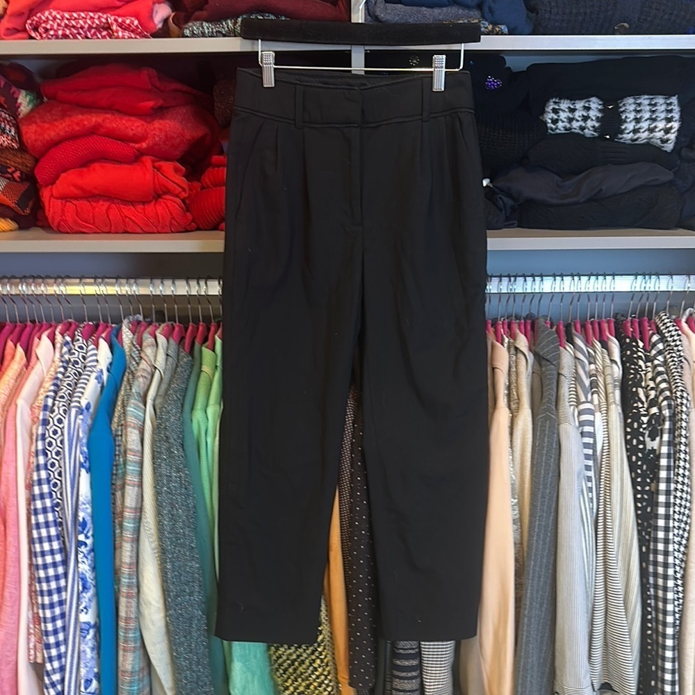 J Crew black 4 pocket cropped trousers size 0